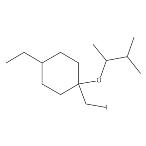 4-Ethyl-1-(iodomethyl)-1-[(3-methylbutan-2-yl)oxy]cyclohexane Structure