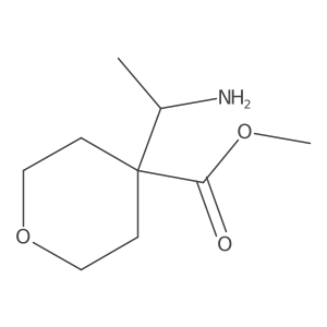 Methyl 4-(1-aminoethyl)oxane-4-carboxylate结构式