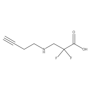 3-[(But-3-yn-1-yl)amino]-2,2-difluoropropanoic acid Structure