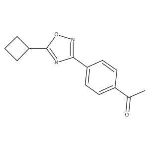 1-[4-(5-Cyclobutyl-1,2,4-oxadiazol-3-yl)phenyl]ethan-1-one Structure