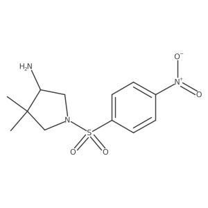 4,4-Dimethyl-1-(4-nitrobenzenesulfonyl)pyrrolidin-3-amine Structure