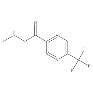 2-(Methylamino)-1-[6-(trifluoromethyl)pyridin-3-yl]ethan-1-one结构式