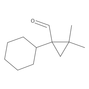 1-Cyclohexyl-2,2-dimethylcyclopropane-1-carbaldehyde结构式