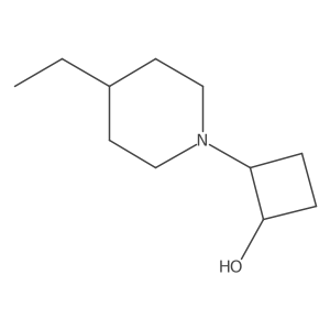 trans-2-(4-Ethylpiperidin-1-yl)cyclobutan-1-ol结构式