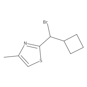 2-[Bromo(cyclobutyl)methyl]-4-methyl-1,3-thiazole Structure