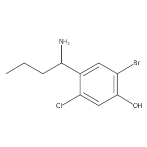 4-(1-Aminobutyl)-2-bromo-5-chlorophenol Structure