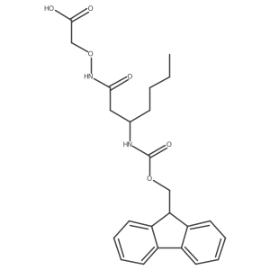 2-{[(3S)-3-({[(9H-fluoren-9-yl)methoxy]carbonyl}amino)heptanamido]oxy}acetic acid Structure