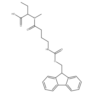 2-[4-({[(9H-fluoren-9-yl)methoxy]carbonyl}amino)-N-methylbutanamido]butanoic acid结构式