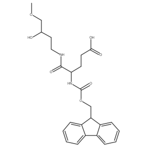 4-({[(9H-fluoren-9-yl)methoxy]carbonyl}amino)-4-[(3-hydroxy-4-methoxybutyl)carbamoyl]butanoic acid Structure