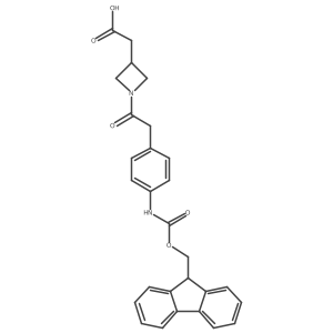 2-(1-{2-[4-({[(9H-fluoren-9-yl)methoxy]carbonyl}amino)phenyl]acetyl}azetidin-3-yl)acetic acid结构式