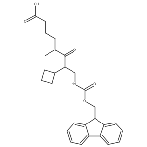 4-[2-cyclobutyl-3-({[(9H-fluoren-9-yl)methoxy]carbonyl}amino)-N-methylpropanamido]butanoic acid Structure