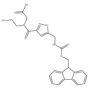 2-(1-{5-[({[(9H-fluoren-9-yl)methoxy]carbonyl}amino)methyl]-1,2-oxazol-3-yl}-N-(2-hydroxyethyl)formamido)acetic acid Structure