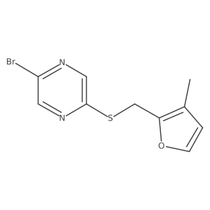 2-Bromo-5-{[(3-methylfuran-2-yl)methyl]sulfanyl}pyrazine结构式