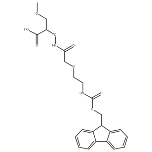 2-({2-[2-({[(9H-fluoren-9-yl)methoxy]carbonyl}amino)ethoxy]acetamido}oxy)-3-methoxypropanoic acid Structure