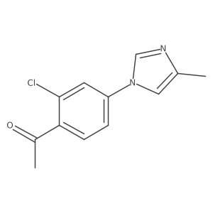 1-[2-chloro-4-(4-methyl-1H-imidazol-1-yl)phenyl]ethan-1-one Structure