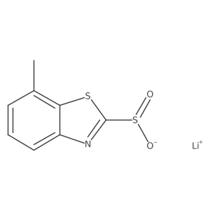 Lithium(1+) ion 7-methyl-1,3-benzothiazole-2-sulfinate结构式