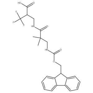 2-{[3-({[(9H-fluoren-9-yl)methoxy]carbonyl}amino)-2,2-dimethylpropanamido]methyl}-3,3,3-trifluoropropanoic acid结构式