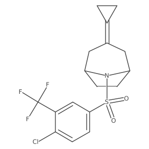 (1R,5S)-8-((4-chloro-3-(trifluoromethyl)phenyl)sulfonyl)-3-cyclopropylidene-8-azabicyclo[3.2.1]octane结构式