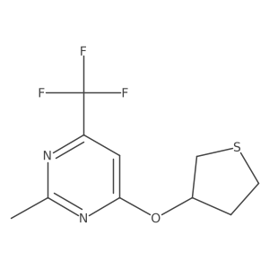 2-Methyl-4-(thiolan-3-yloxy)-6-(trifluoromethyl)pyrimidine结构式