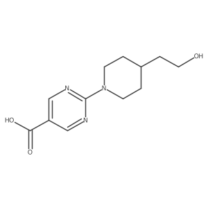 2-[4-(2-hydroxyethyl)-1-piperidinyl]-5-Pyrimidinecarboxylic acid结构式