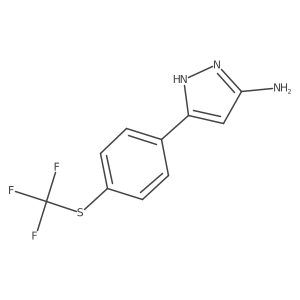 5-{4-[(trifluoromethyl)sulfanyl]phenyl}-1H-pyrazol-3-amine Structure