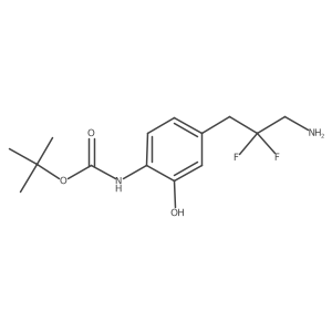 tert-butyl N-[4-(3-amino-2,2-difluoropropyl)-2-hydroxyphenyl]carbamate结构式