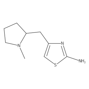 4-[(1-Methylpyrrolidin-2-yl)methyl]-1,3-thiazol-2-amine结构式