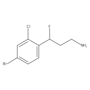 3-(4-Bromo-2-chlorophenyl)-3-fluoropropan-1-amine结构式