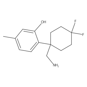 2-[1-(Aminomethyl)-4,4-difluorocyclohexyl]-5-methylphenol结构式