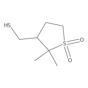 2,2-Dimethyl-3-(sulfanylmethyl)-1lambda6-thiolane-1,1-dione Structure