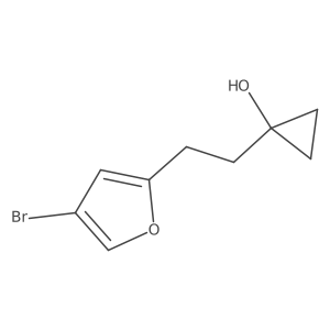 1-[2-(4-Bromofuran-2-yl)ethyl]cyclopropan-1-ol结构式