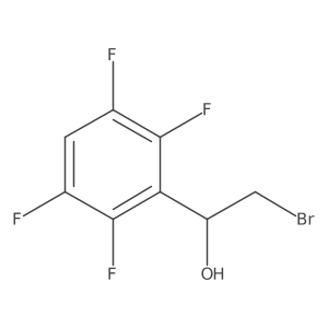 2-Bromo-1-(2,3,5,6-tetrafluorophenyl)ethan-1-ol结构式