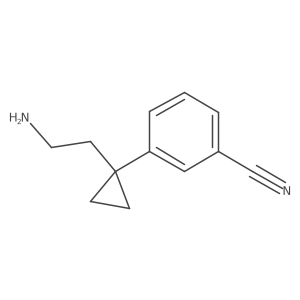 3-[1-(2-Aminoethyl)cyclopropyl]benzonitrile Structure