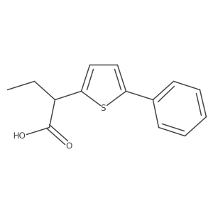 2-(5-Phenylthiophen-2-yl)butanoic acid结构式
