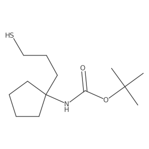 tert-butyl N-[1-(3-sulfanylpropyl)cyclopentyl]carbamate结构式