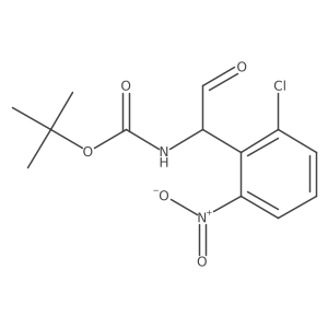 tert-butyl N-[1-(2-chloro-6-nitrophenyl)-2-oxoethyl]carbamate Structure