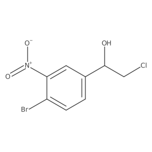 1-(4-Bromo-3-nitrophenyl)-2-chloroethan-1-ol Structure