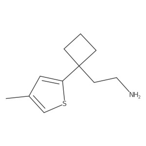 2-[1-(4-Methylthiophen-2-yl)cyclobutyl]ethan-1-amine Structure