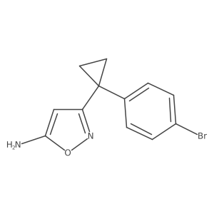 3-[1-(4-Bromophenyl)cyclopropyl]-1,2-oxazol-5-amine Structure