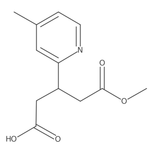 5-Methoxy-3-(4-methylpyridin-2-yl)-5-oxopentanoic acid Structure