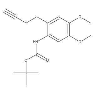 tert-butyl N-[2-(but-3-yn-1-yl)-4,5-dimethoxyphenyl]carbamate结构式