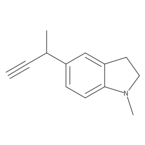 5-(but-3-yn-2-yl)-1-methyl-2,3-dihydro-1H-indole Structure