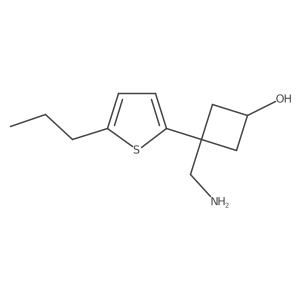 3-(Aminomethyl)-3-(5-propylthiophen-2-yl)cyclobutan-1-ol结构式