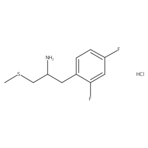 1-(2,4-Difluorophenyl)-3-methylsulfanylpropan-2-amine;hydrochloride结构式