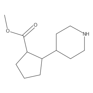 Methyl 2-(piperidin-4-yl)cyclopentane-1-carboxylate结构式