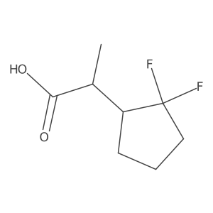 (2S)-2-(2,2-Difluorocyclopentyl)propanoic acid Structure