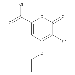 5-Bromo-4-ethoxy-6-oxopyran-2-carboxylic acid Structure