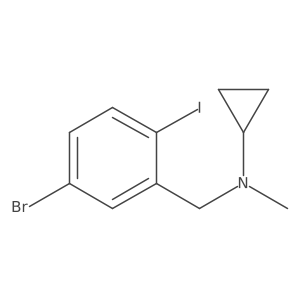 (5-Bromo-2-iodo-benzyl)-cyclopropyl-methyl-amine Structure