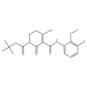 tert-butyl 5-((3-fluoro-2-methoxyphenyl)carbamothioyl)-4-hydroxy-6-oxo-3,6-dihydropyridine-1(2H)-carboxylate Structure