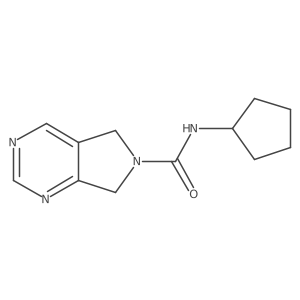 N-cyclopentyl-5H-pyrrolo[3,4-d]pyrimidine-6(7H)-carboxamide结构式